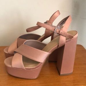 Pink Satin Sandals